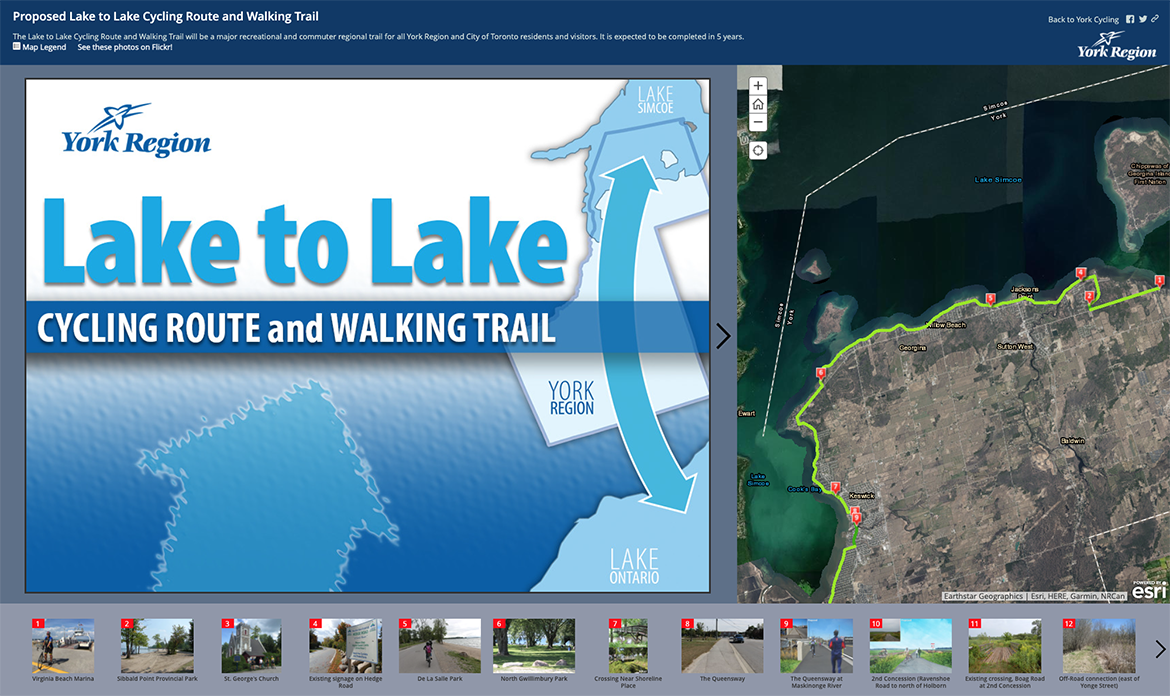 Lake to Lake Cycling Route and Walking Trail York Region